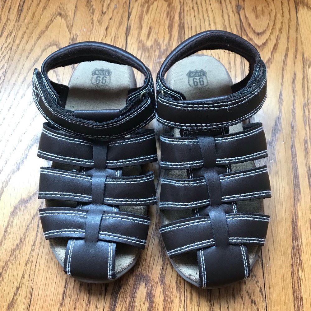 Route 66 leather sandals, size toddler 12